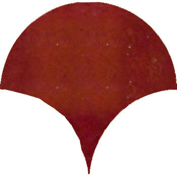 Mosaic House Moroccan tile Susie 7 Red  solid hand painted handpainted fishscales 